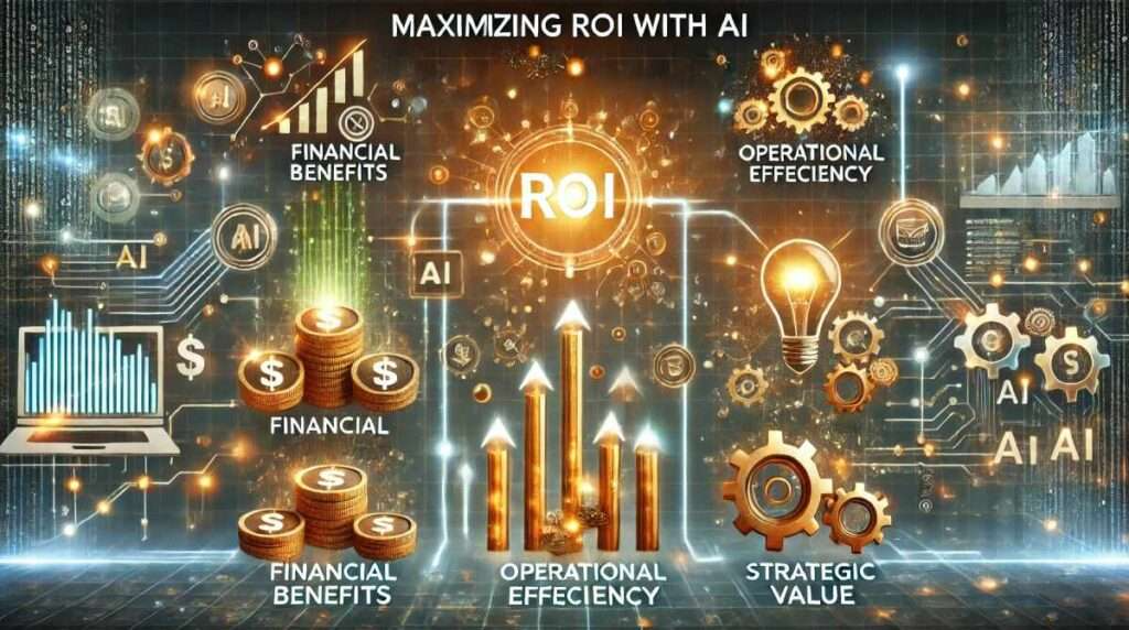 Professional infographic showing retail AI ROI statistics for 2025, featuring growth charts, technology icons, and business performance metrics demonstrating 200-544% returns on AI investment in retail sector